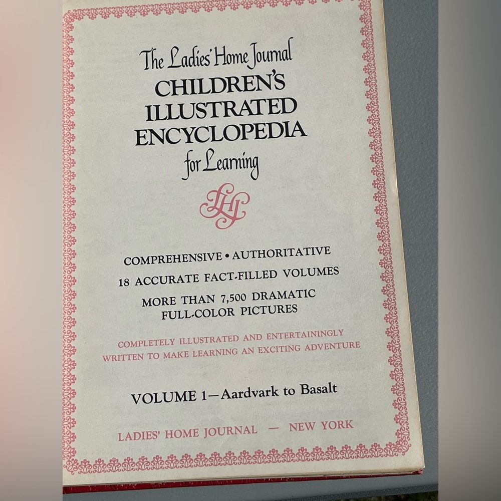 Vintage 1970 Ladies Home Journal Children's Illustrated Encyclopedia Volume 1